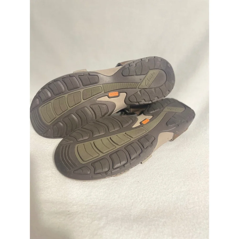 Clarks Leather Sport‎ Sandals Fisherman Men 12M Brown Adjustable Straps 63581